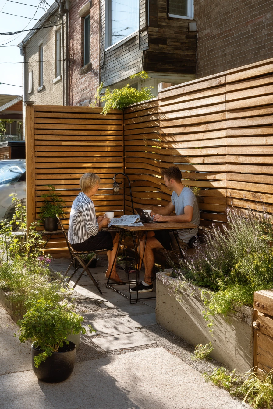 Small Yard Privacy Slat Fence