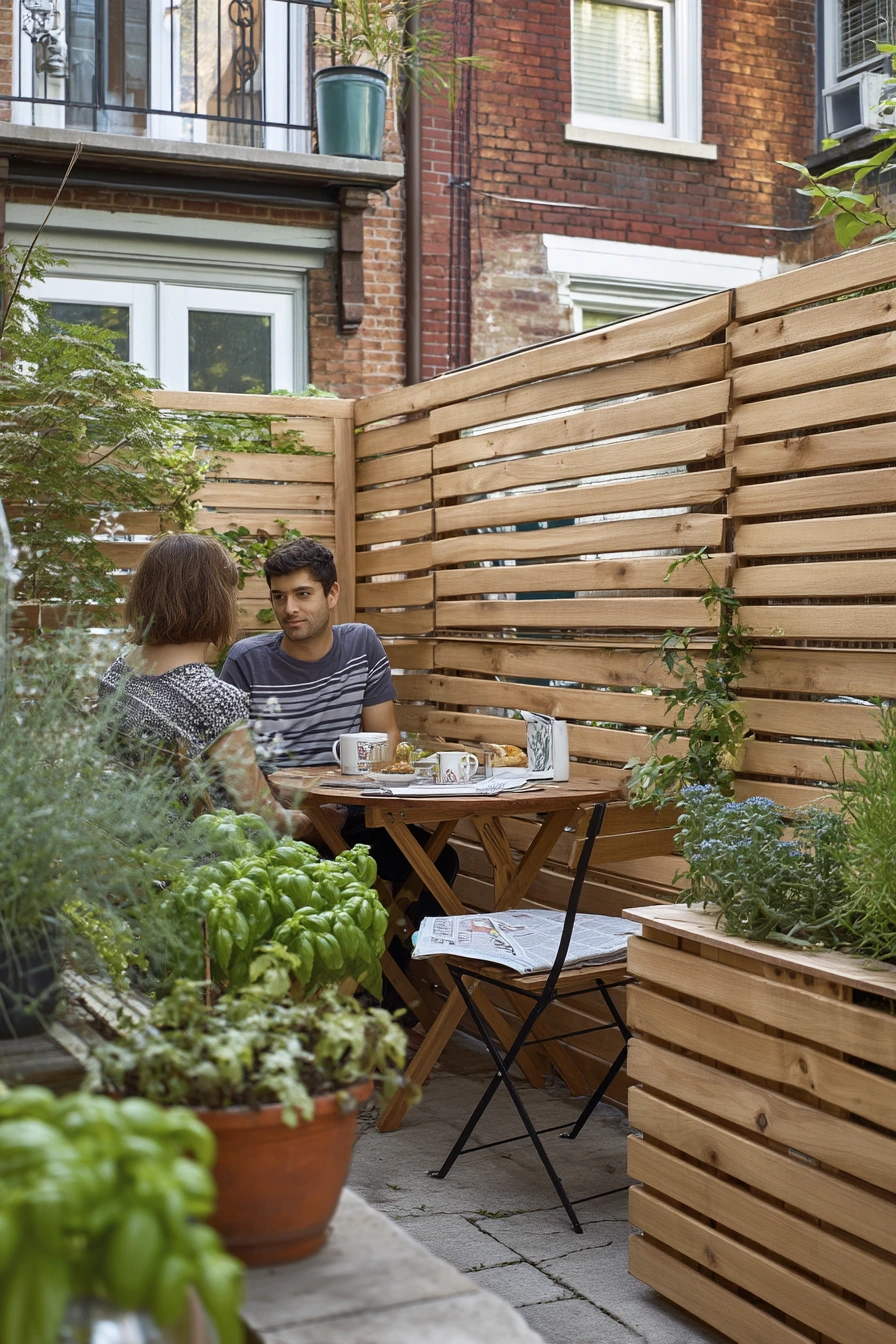 Small Yard Privacy Slat Fence