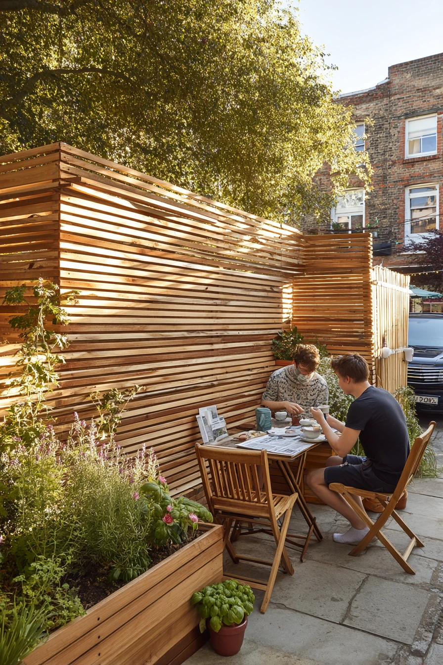 Small Yard Privacy Slat Fence