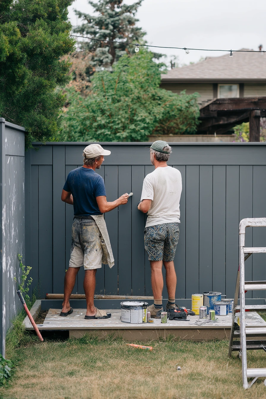 Budget-Friendly Painted Panel Fence