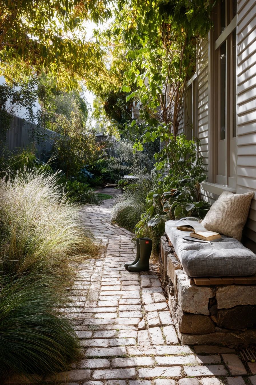 Small Courtyard Path with Native Planting