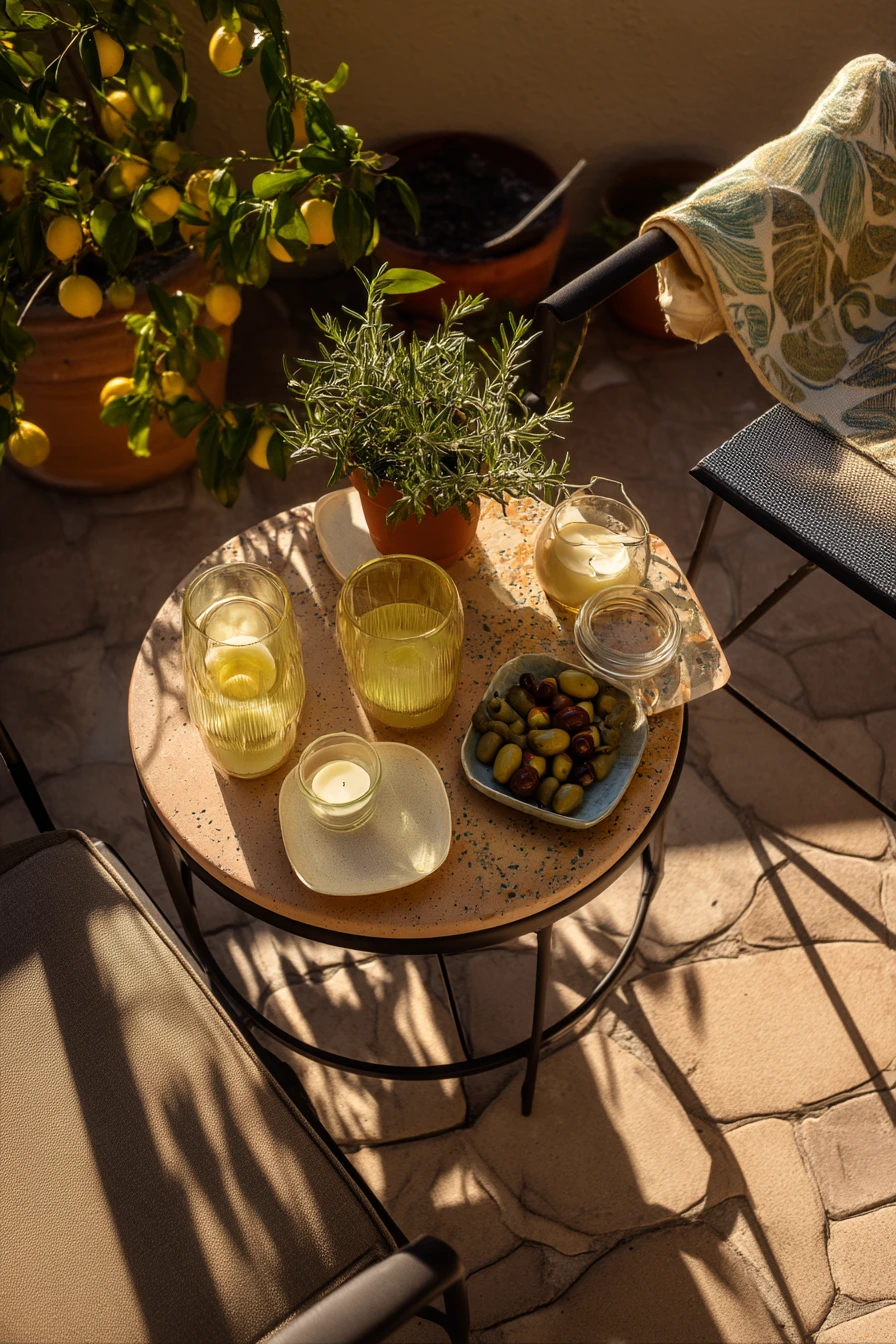 Small Patio Cocktail Corner