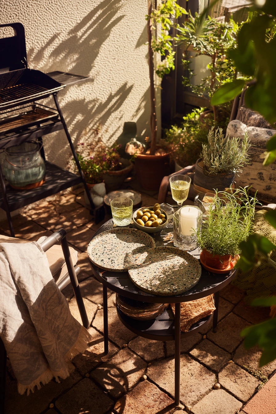 Small Patio Cocktail Corner