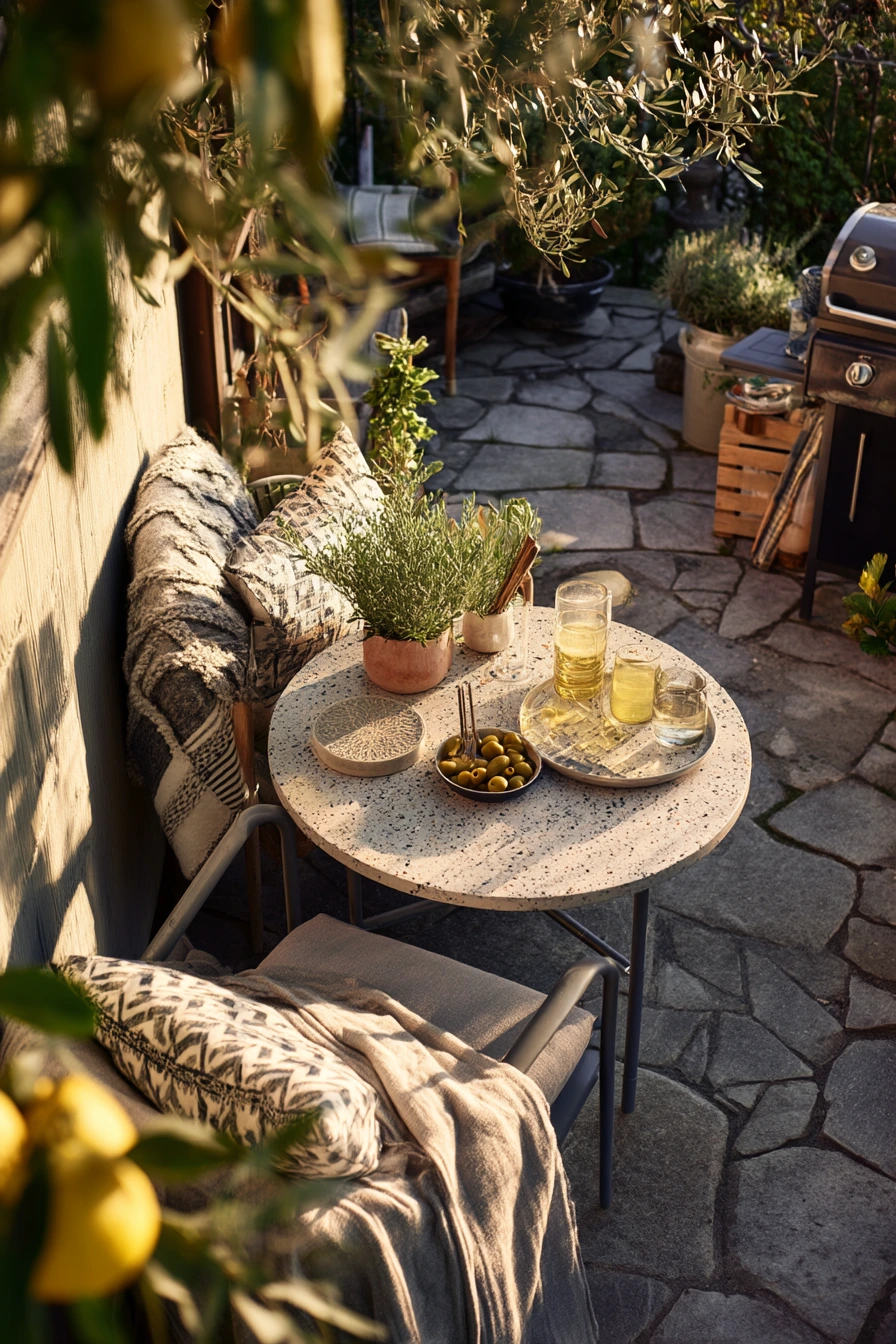 Small Patio Cocktail Corner