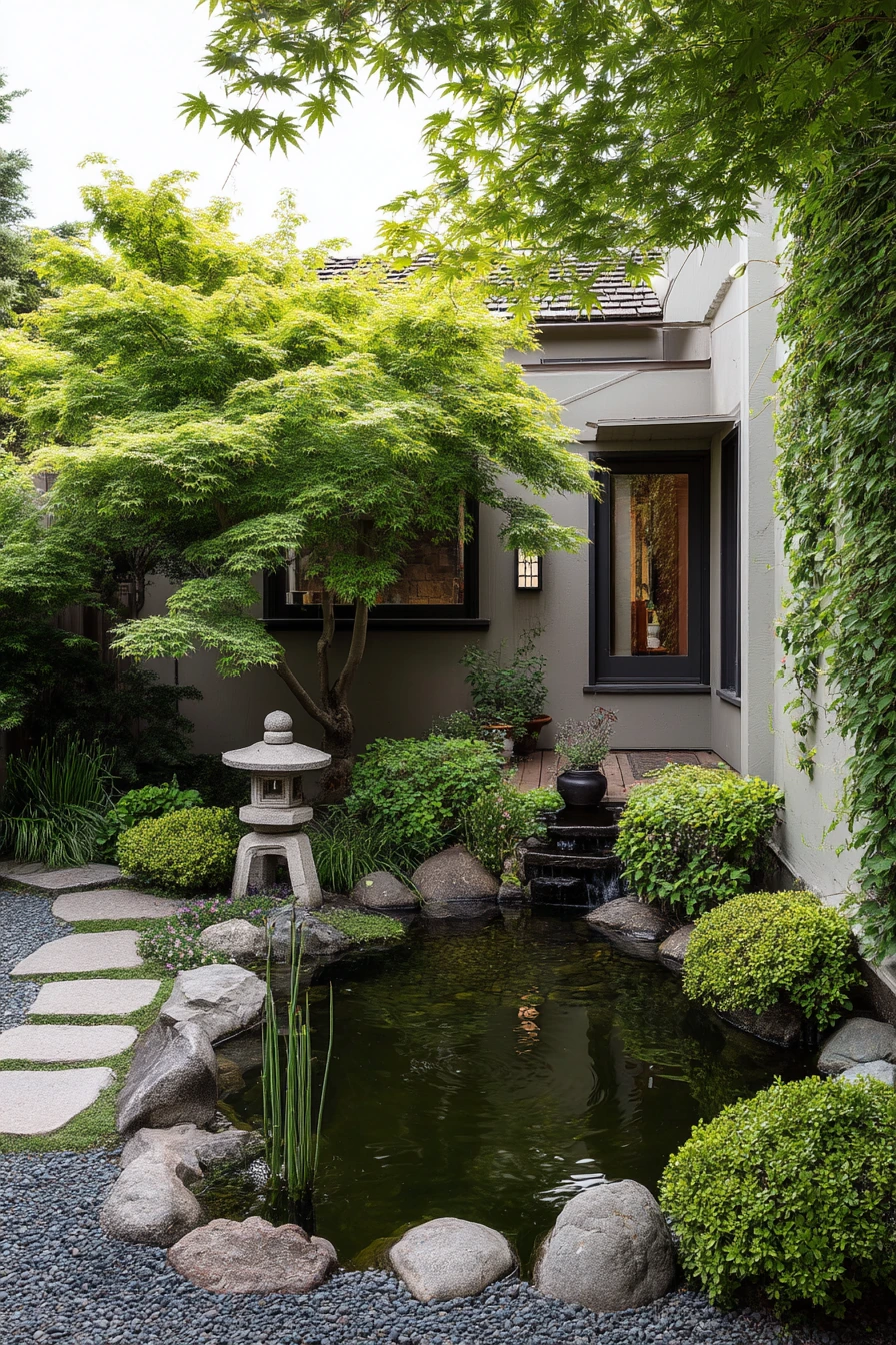 Japanese-Inspired Pond for Quiet Mornings