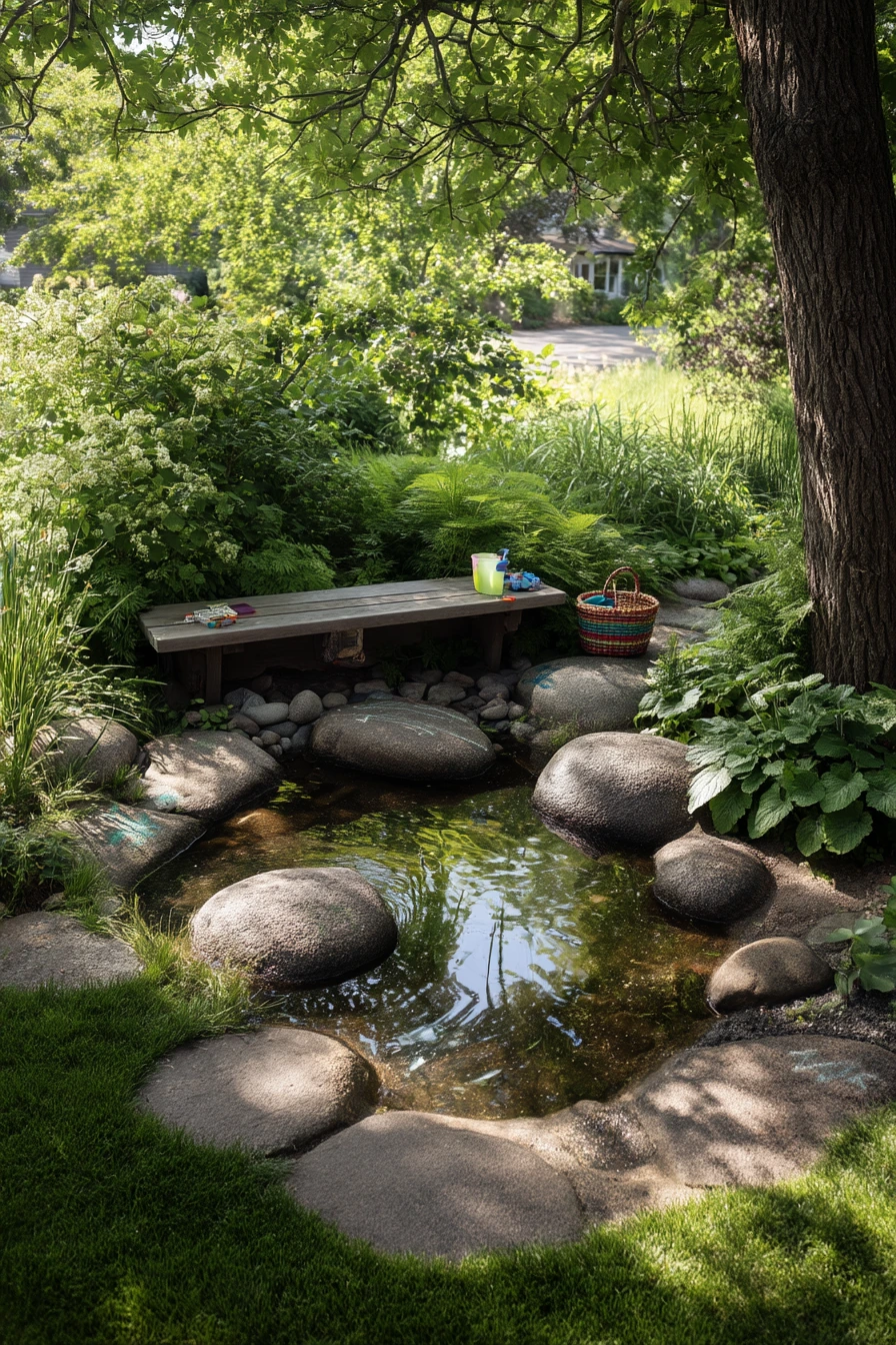Kid-Friendly Pond With Safe Edges