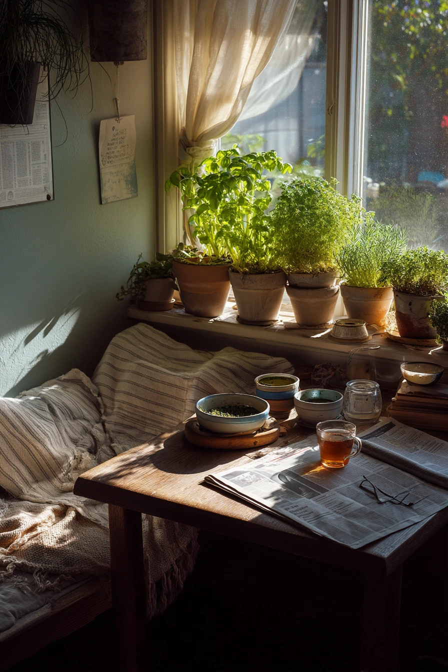 Herb Garden by the Breakfast Nook Window