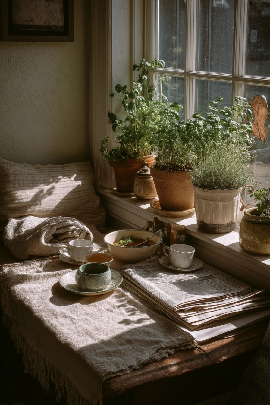 Herb Garden by the Breakfast Nook Window