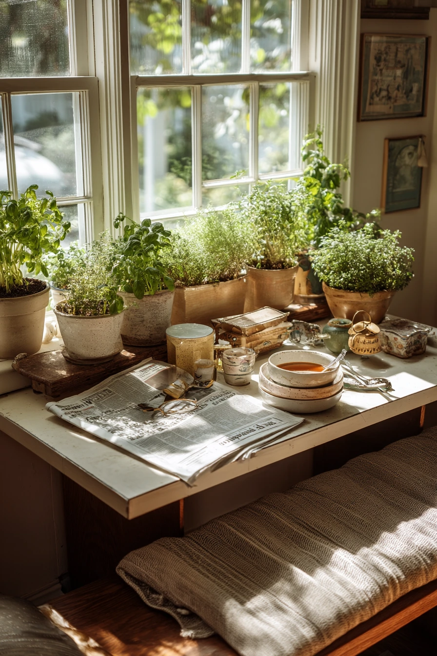 Herb Garden by the Breakfast Nook Window