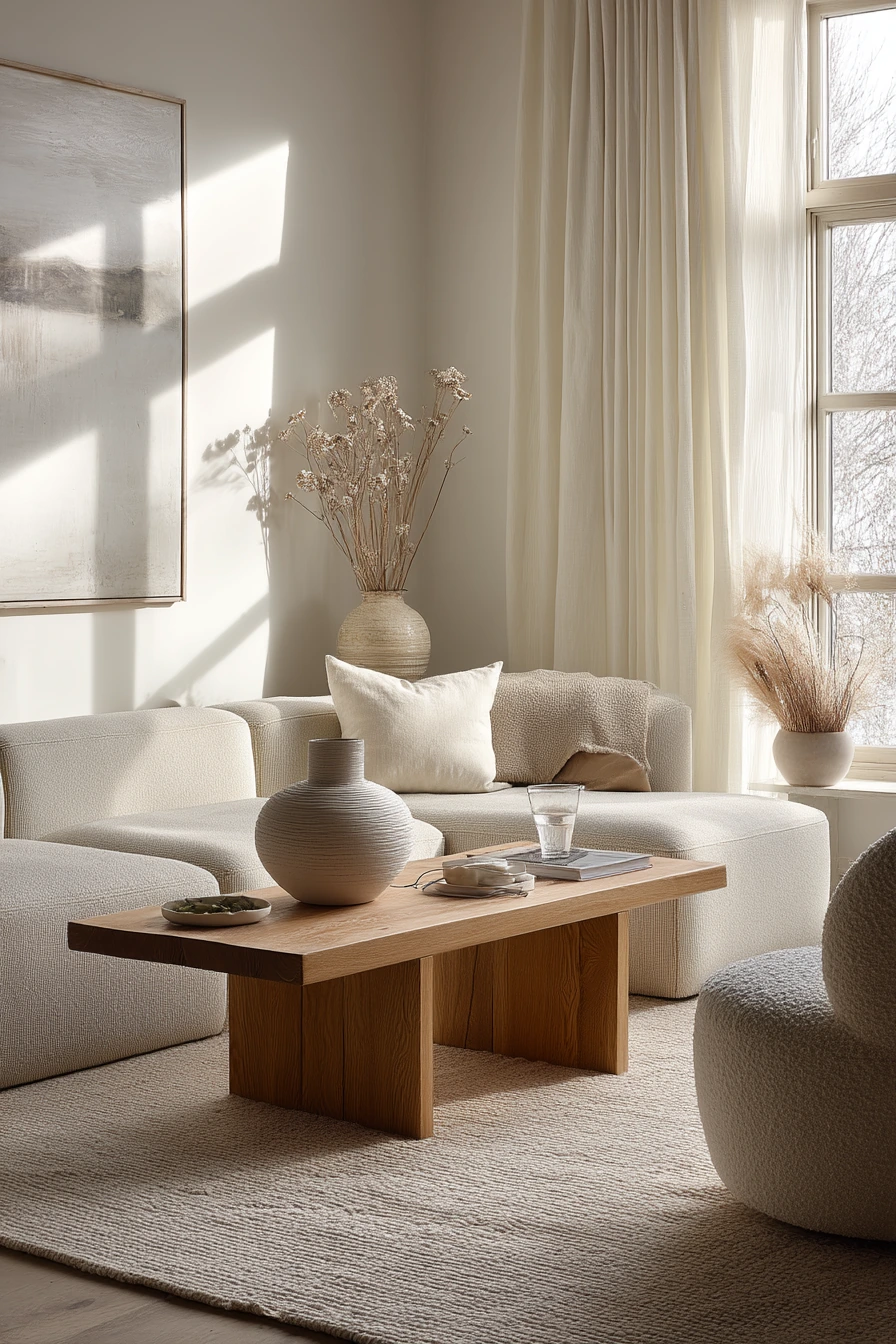 Modern Organic Neutral Living Room