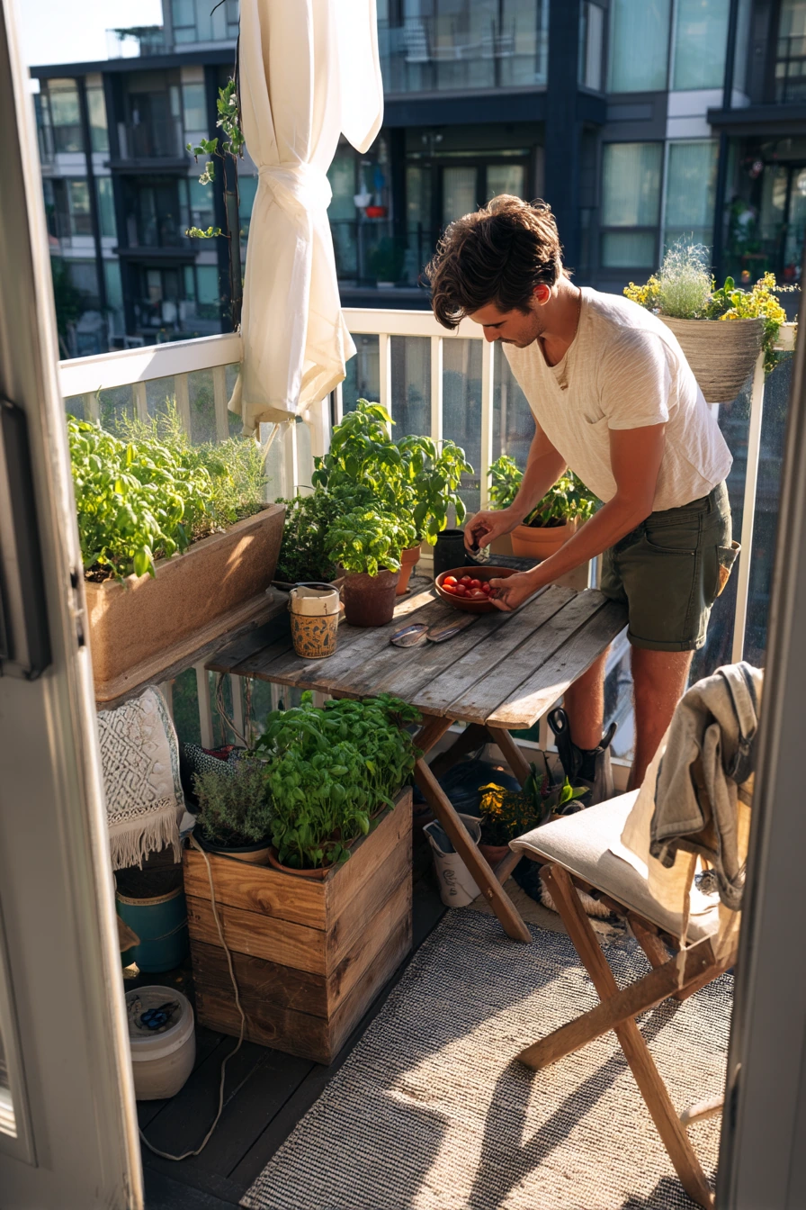Small Patio Herb Corner
