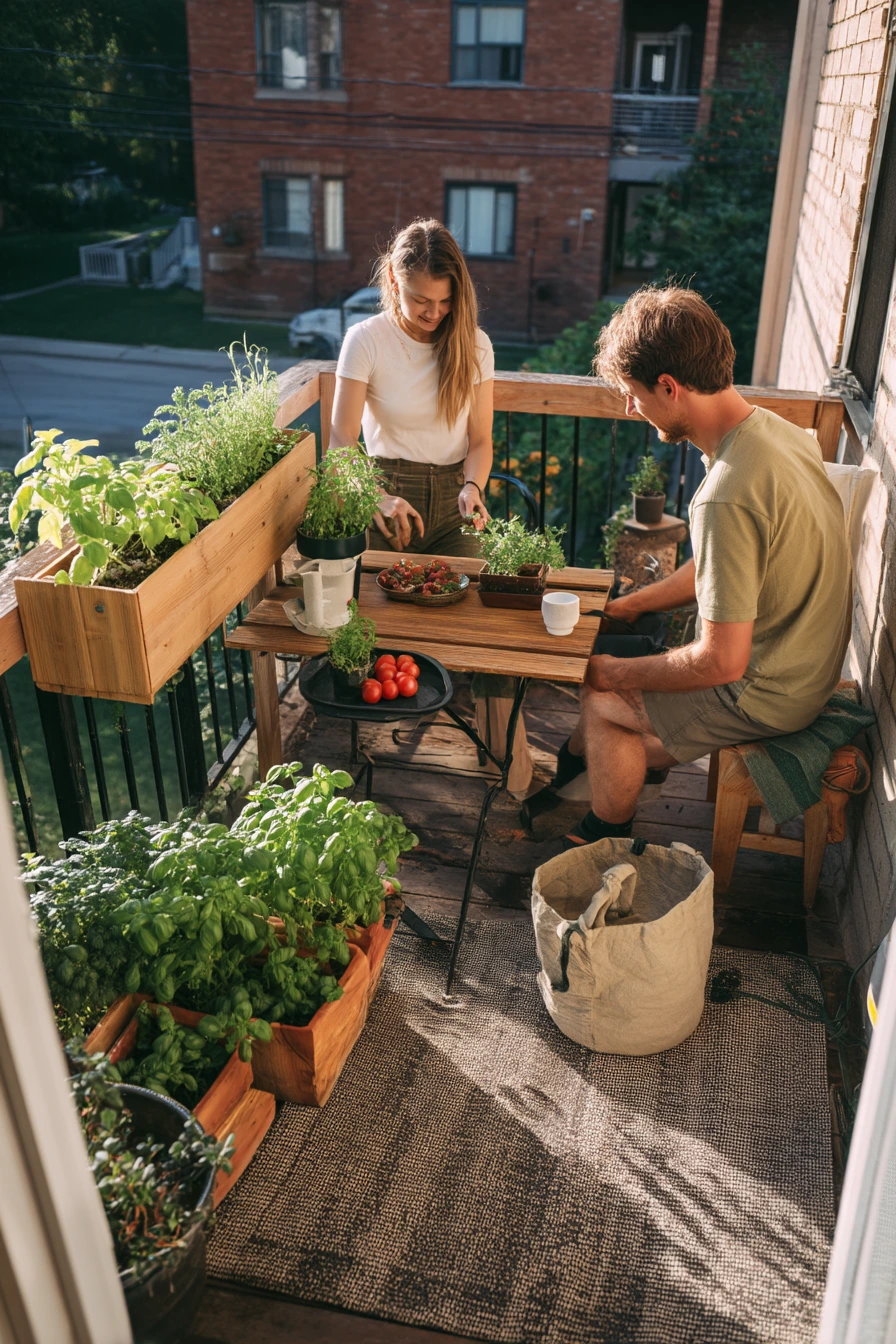 Small Patio Herb Corner