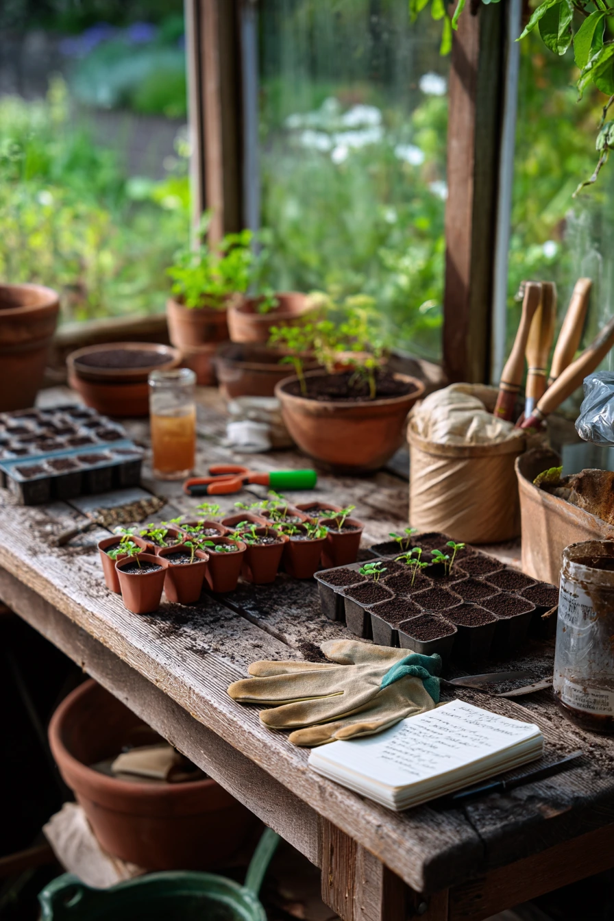 Greenhouse Potting Station