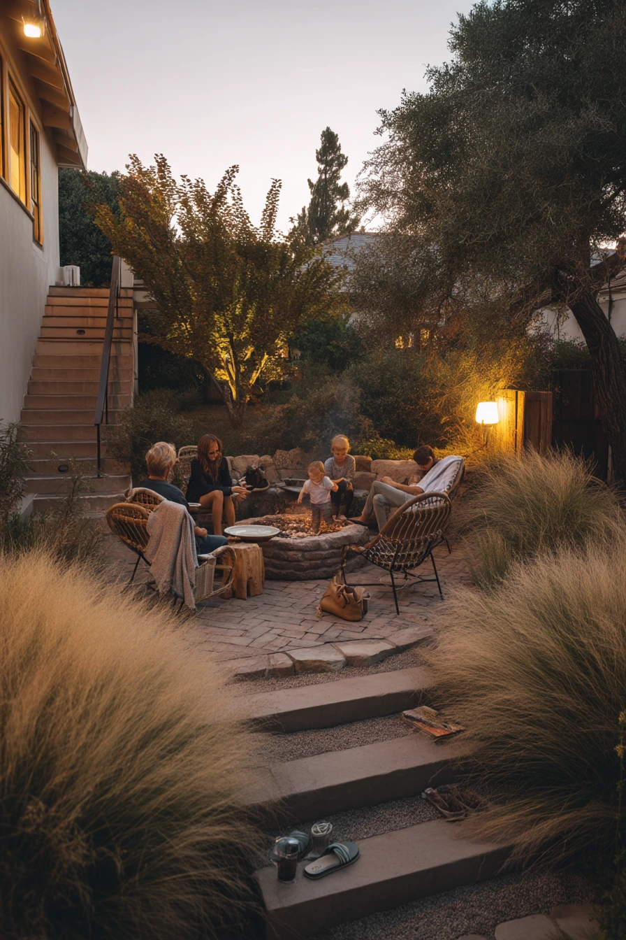 Evening Firepit Garden