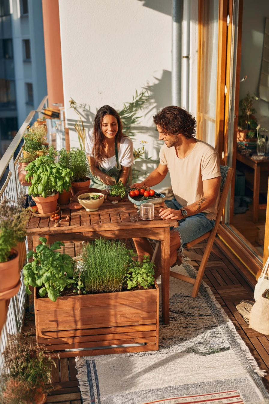 Small Patio Herb Corner