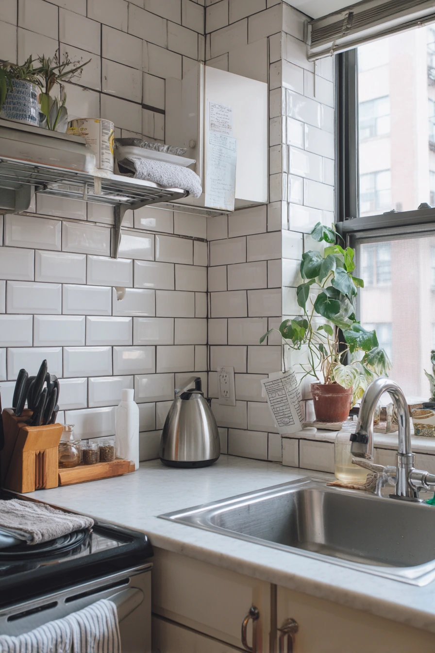 2. Budget-Friendly Peel-and-Stick in a Renter Kitchen