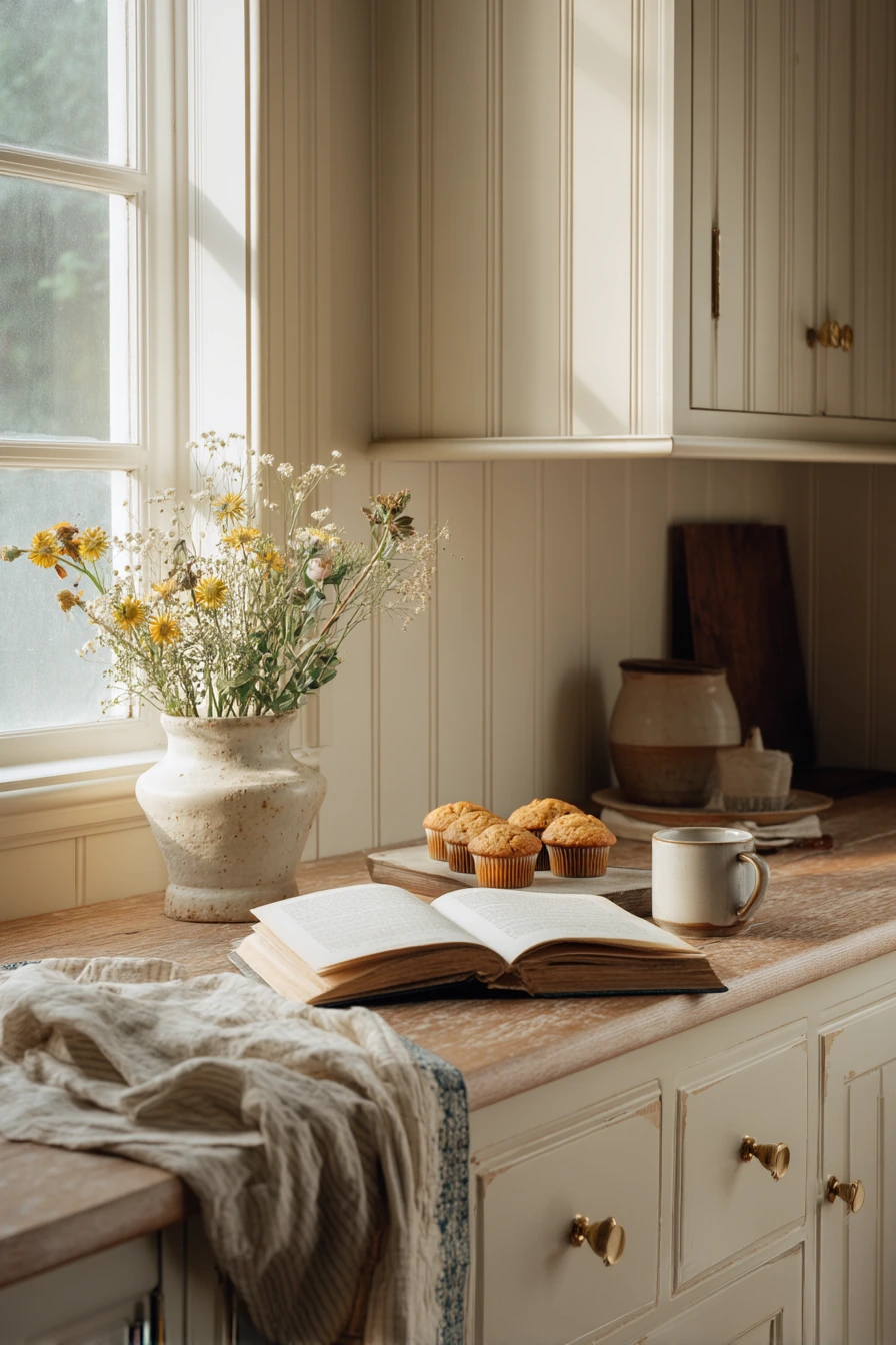 Unlacquered Brass Knobs for a Soft Cottage Look