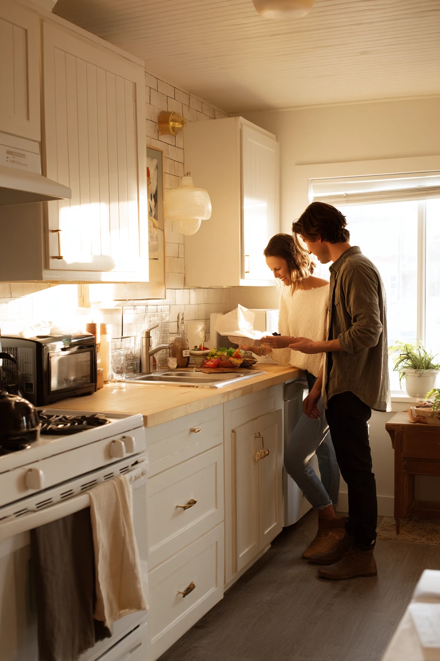 Budget-Friendly Bin Pulls in a Starter Home