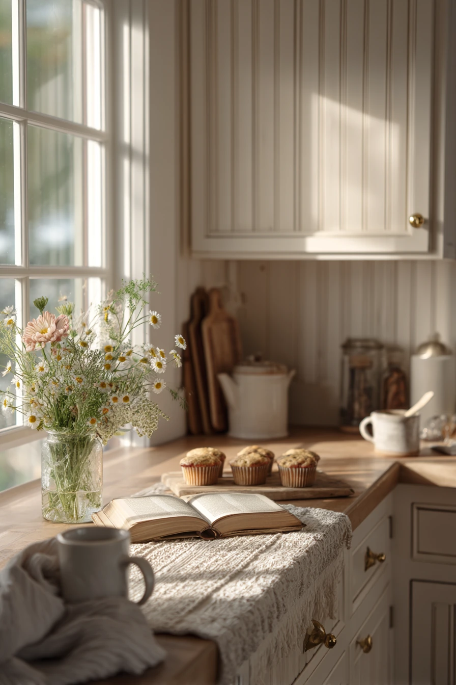 Unlacquered Brass Knobs for a Soft Cottage Look