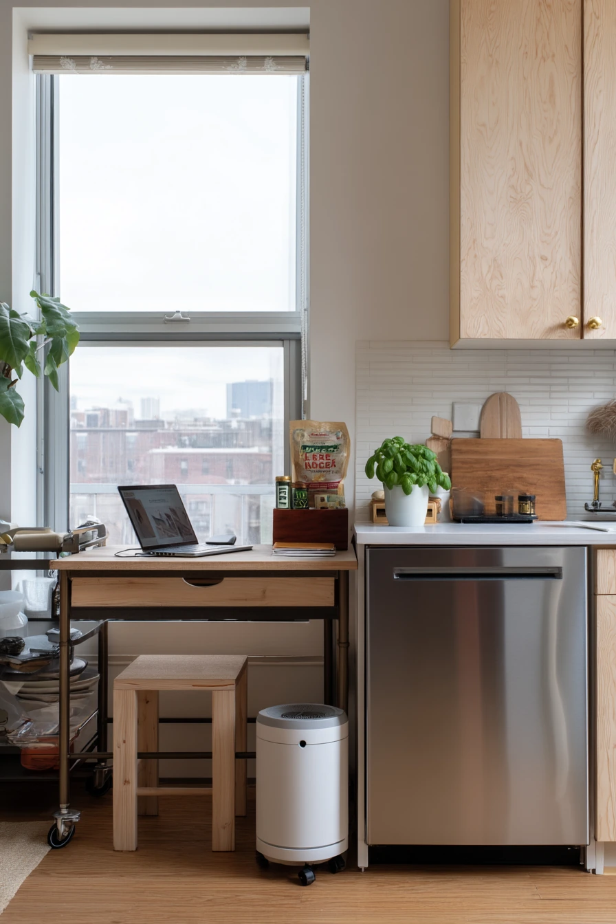 3. Renter-friendly cabinet upgrades in a compact apartment