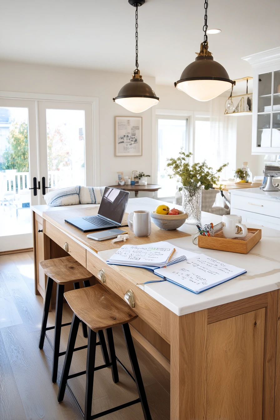 Island With Seating for Work and Home