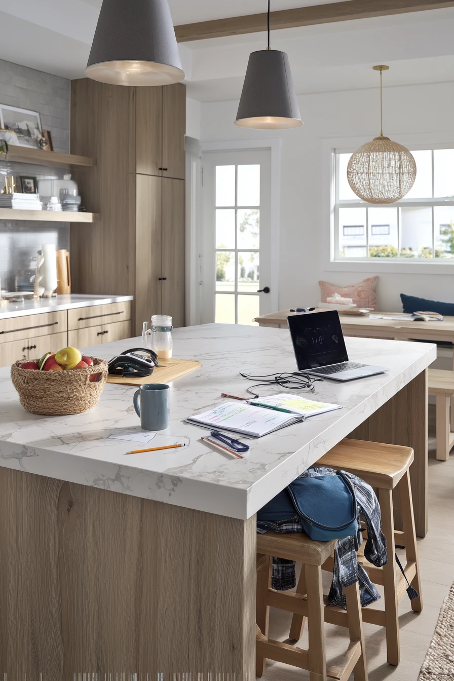 Island With Seating for Work and Home