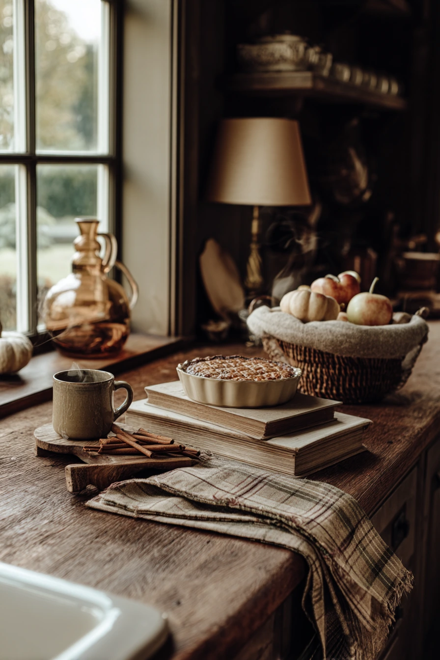 Seasonal Autumn Kitchen Island Styling