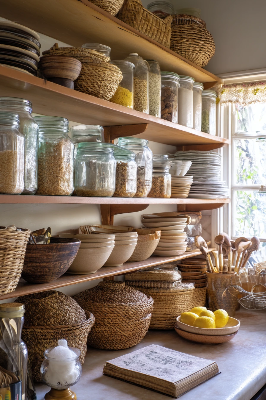 3. Budget-Friendly Open Shelf Organization