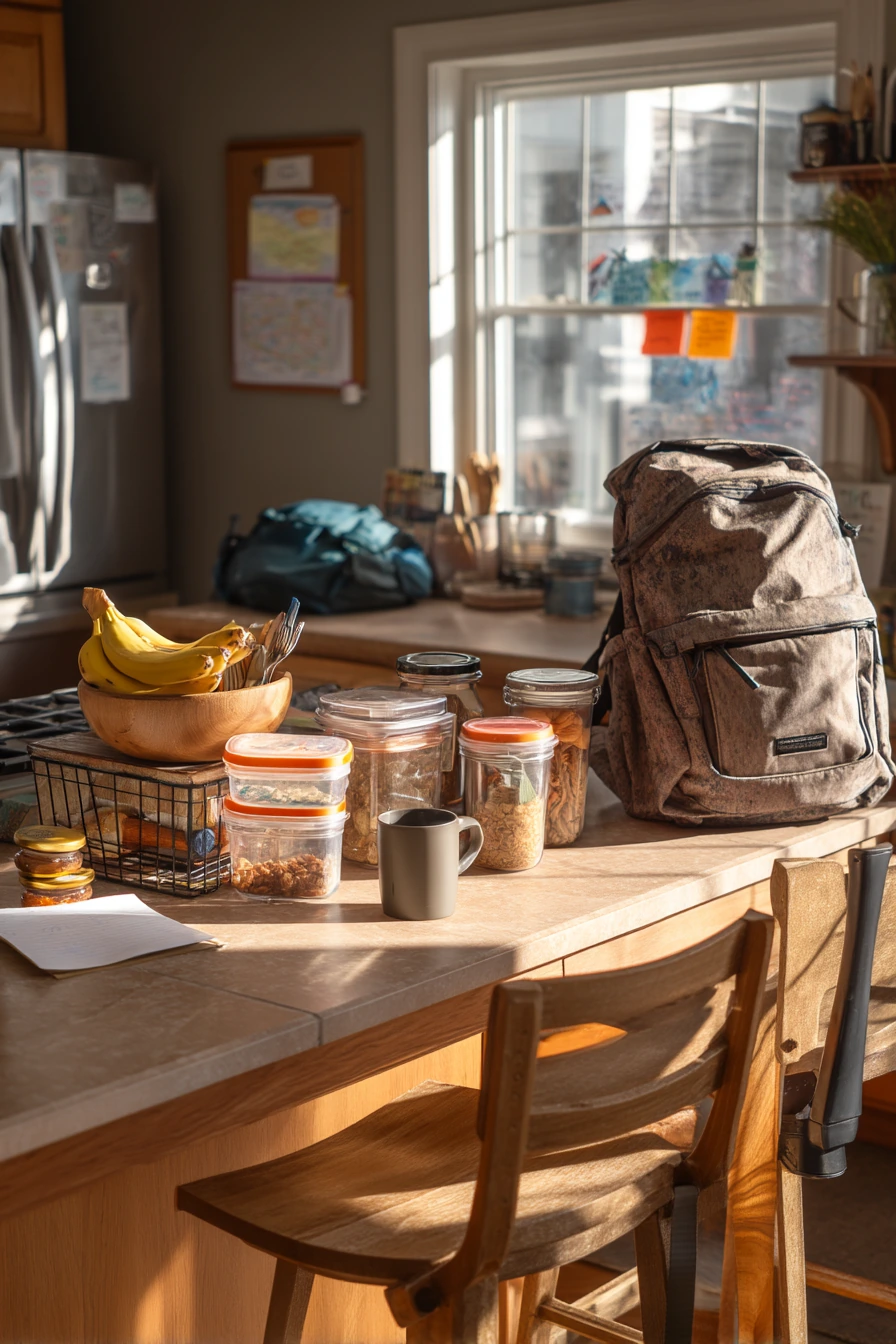 7. Rustic Everyday Family Prep Station