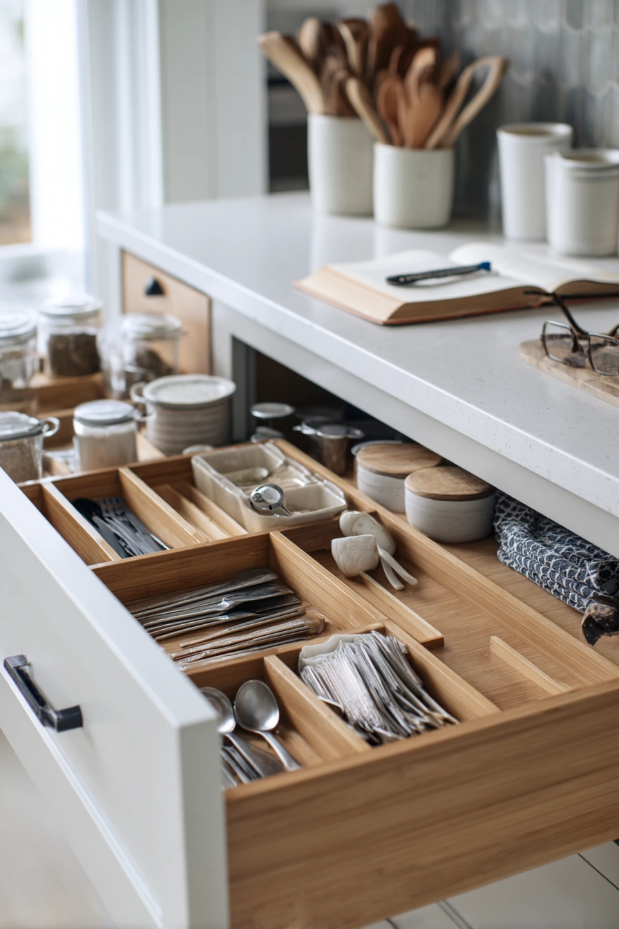 8. Modern Drawer Dividers and Utensil Sorter