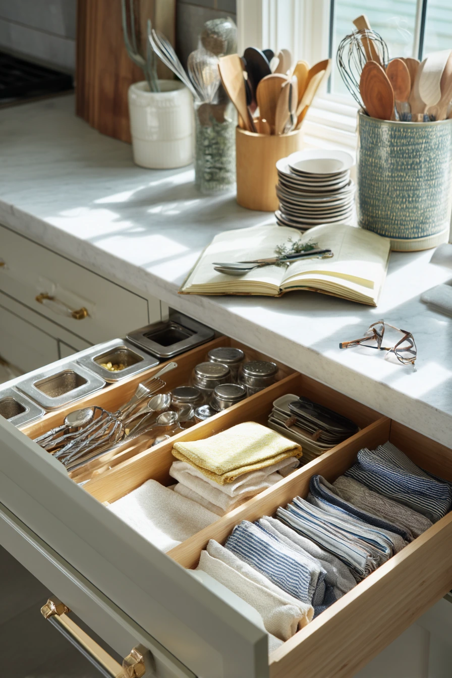 8. Modern Drawer Dividers and Utensil Sorter