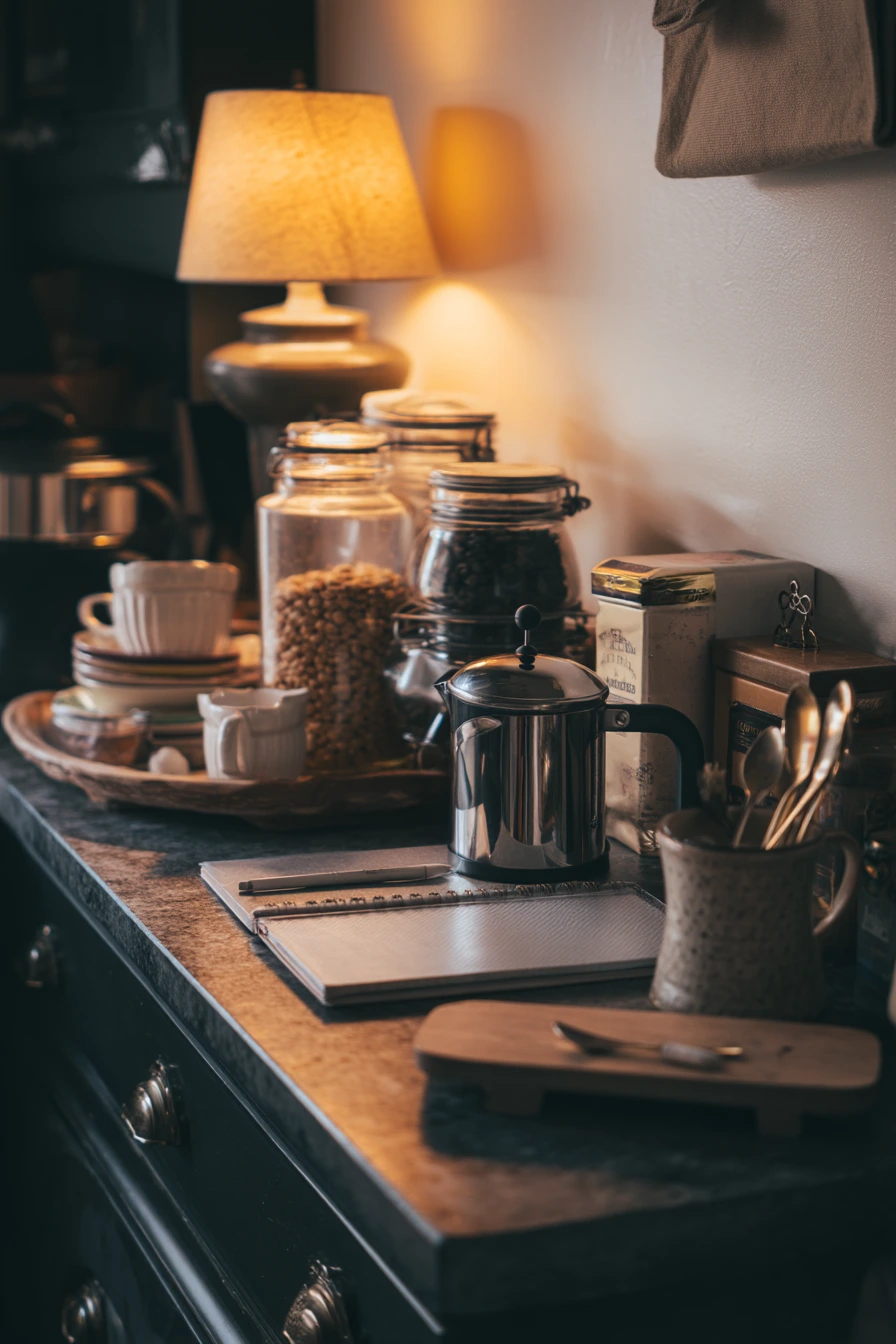 9. Coffee and Tea Nook Organization Idea