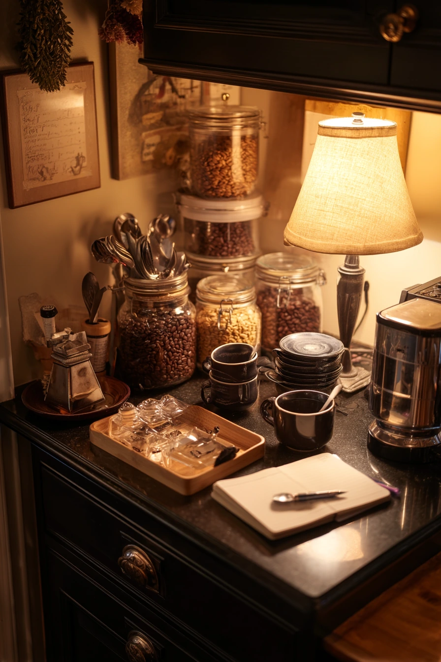 9. Coffee and Tea Nook Organization Idea