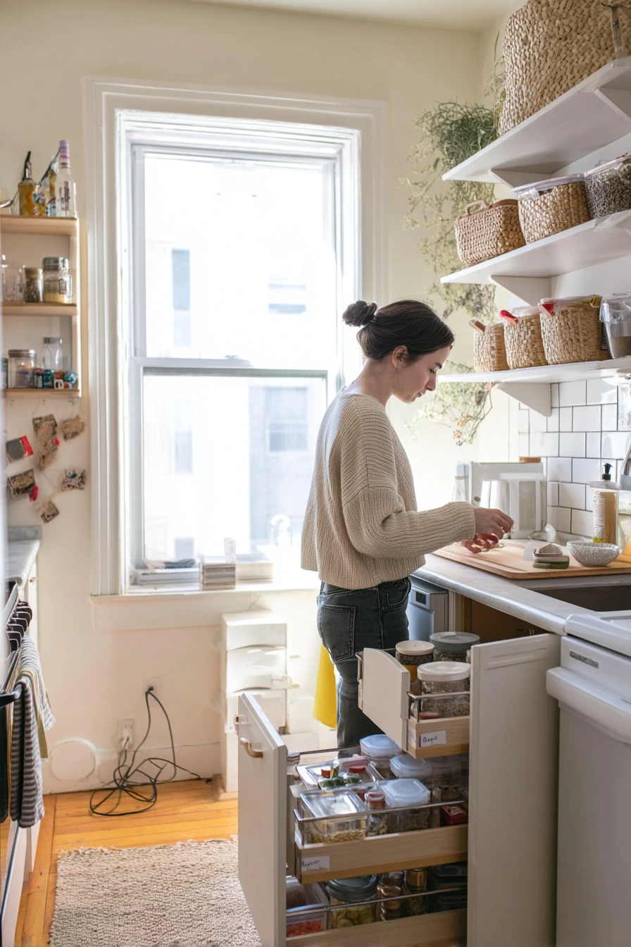 1. Small Apartment Pantry Drawer System