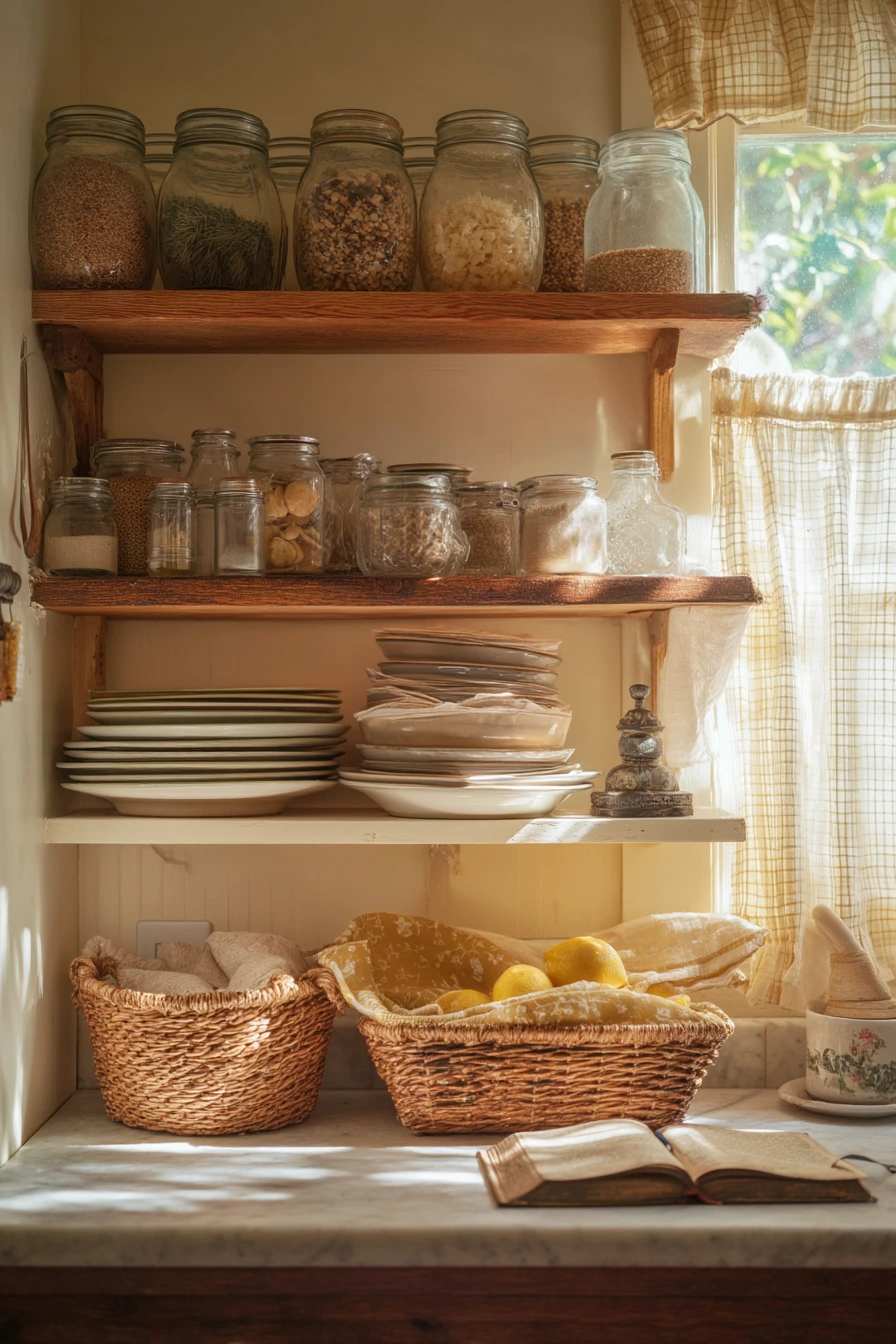 3. Budget-Friendly Open Shelf Organization