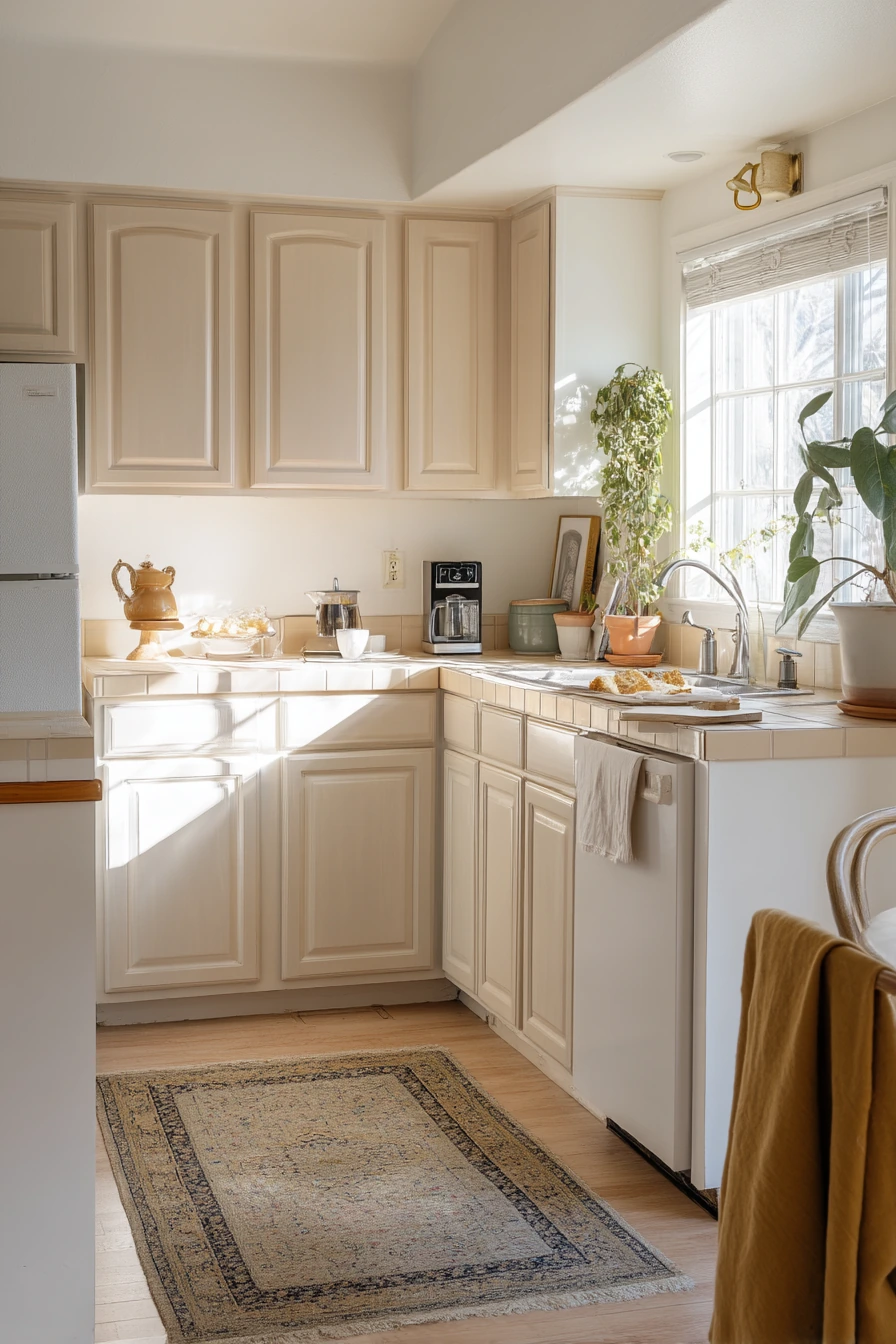 Warm White Cabinets with Easy Everyday Charm