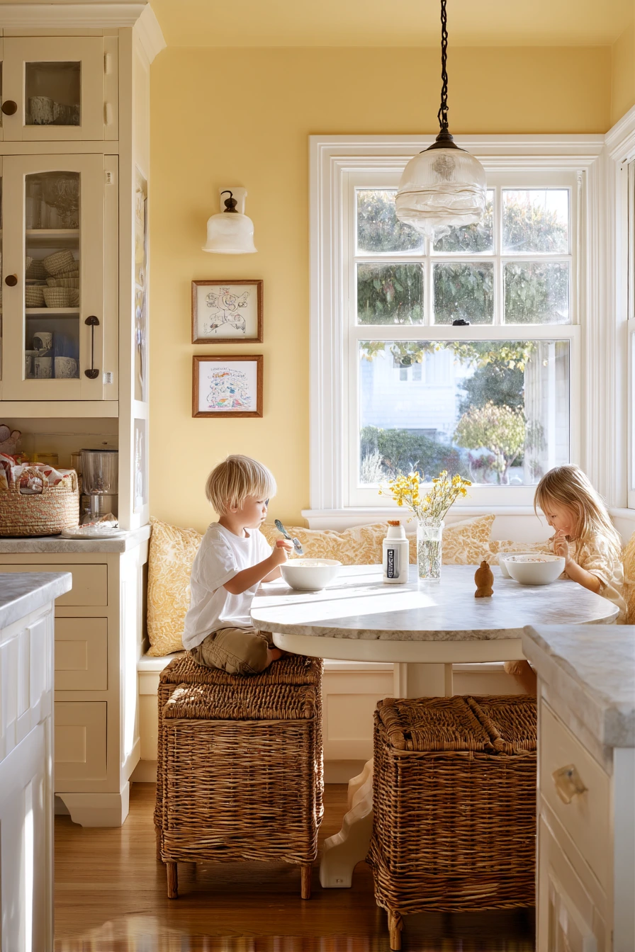 Buttercream Yellow for a Cheerful Breakfast Nook
