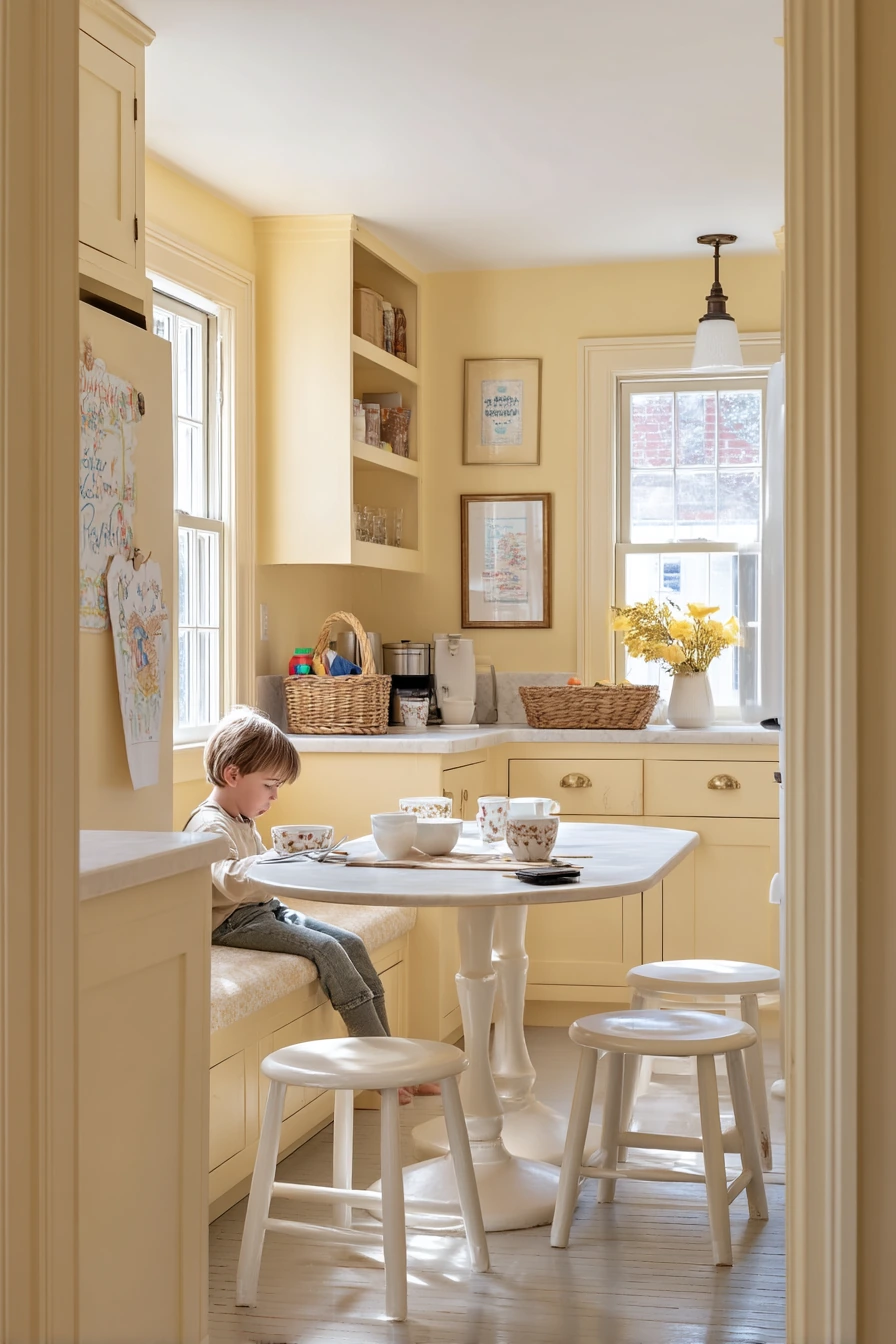 Buttercream Yellow for a Cheerful Breakfast Nook