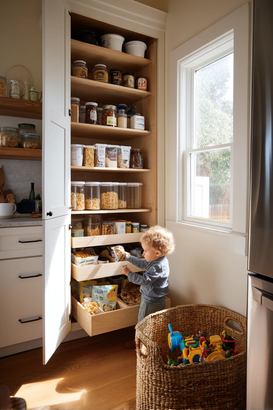 1. Small Pantry Pull-Out for Busy Weeknights