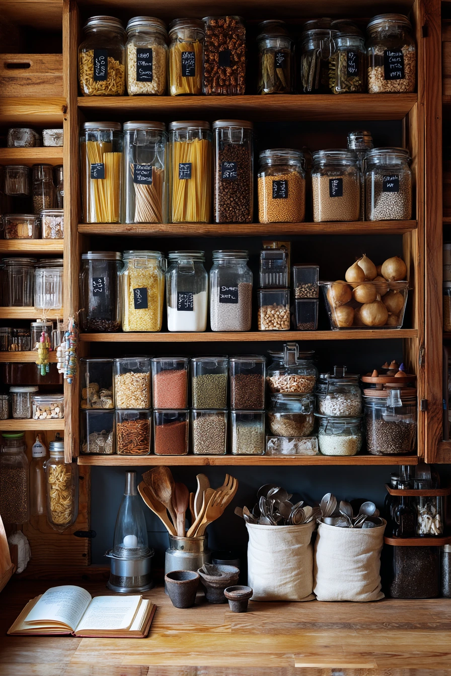 Pantry Storage in a Busy Home Chef Kitchen