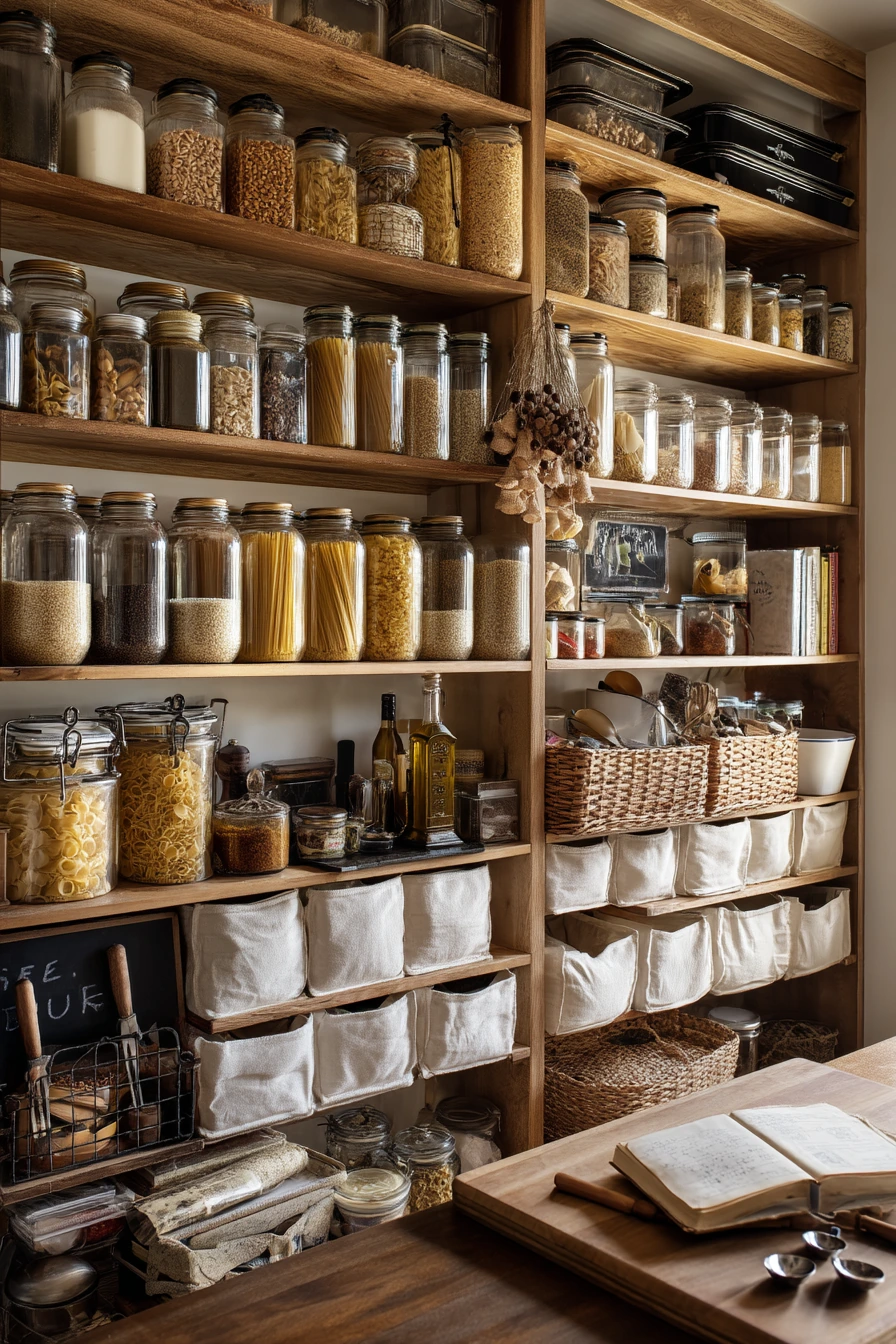 Pantry Storage in a Busy Home Chef Kitchen
