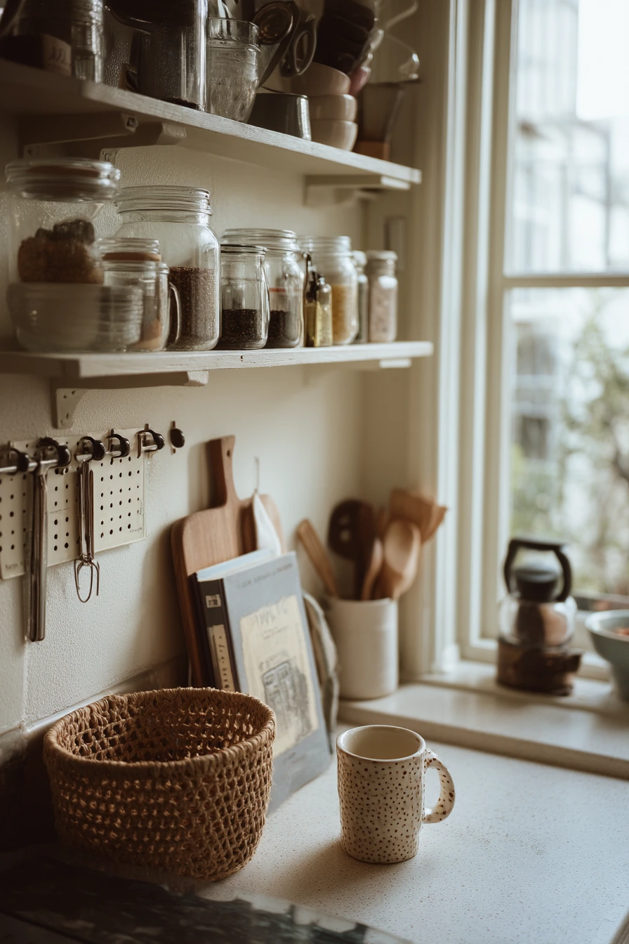 Small Kitchen Wall Storage That Feels Effortless