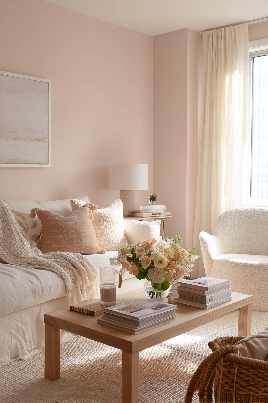 Blush and Clay in a Bright Rental