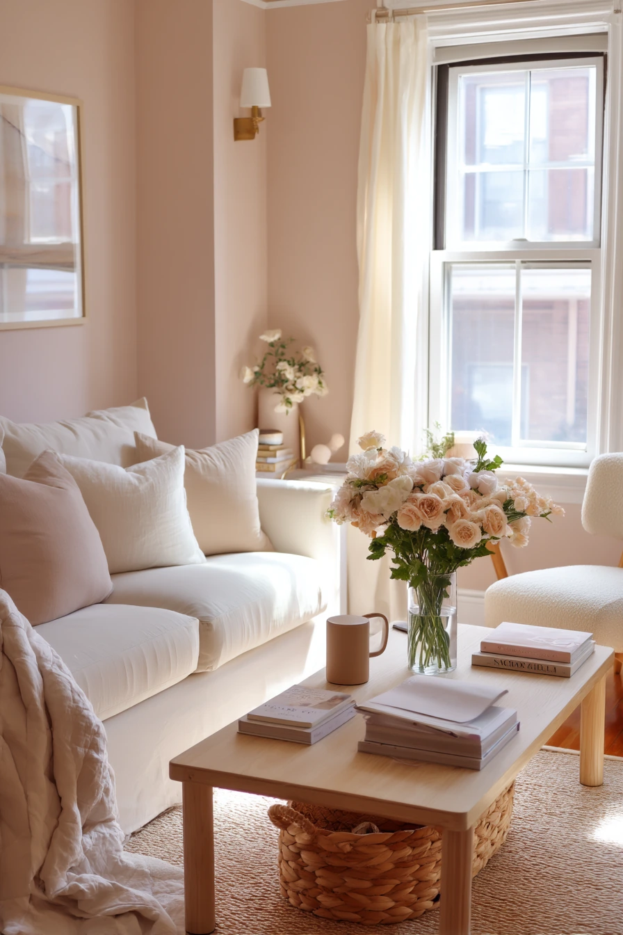 Blush and Clay in a Bright Rental
