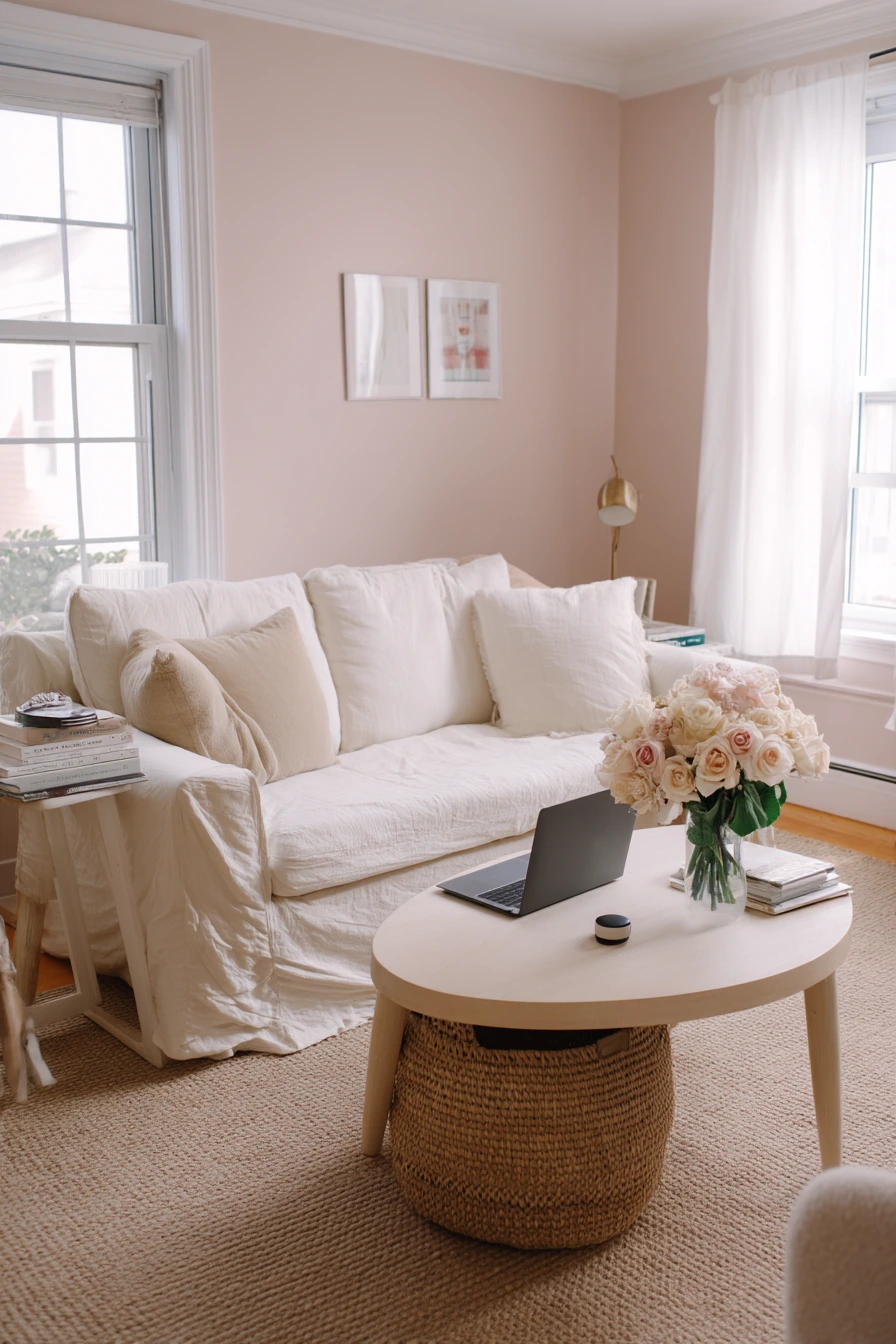 Blush and Clay in a Bright Rental