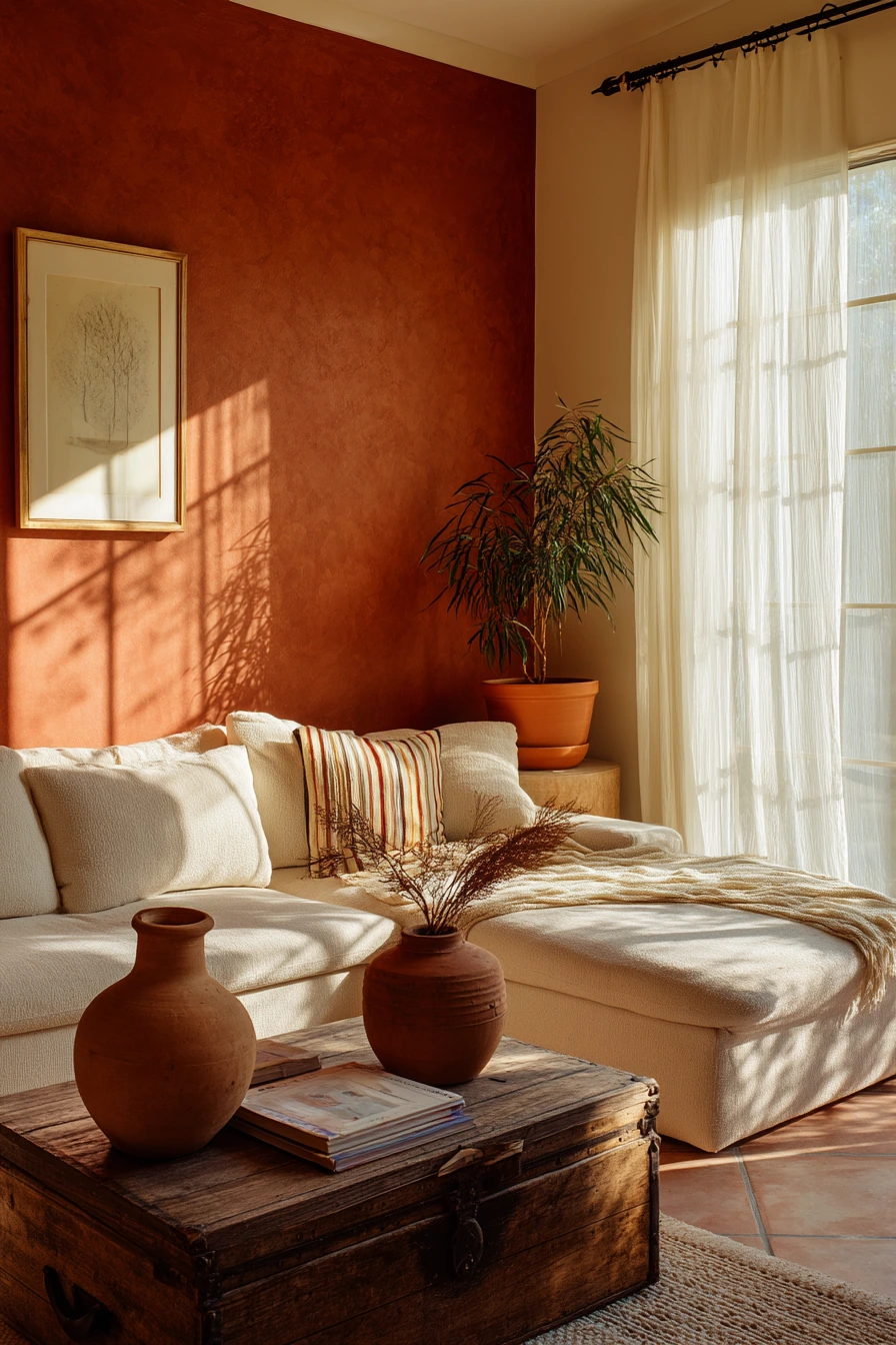 Earthy Terracotta for a Sunlit Corner