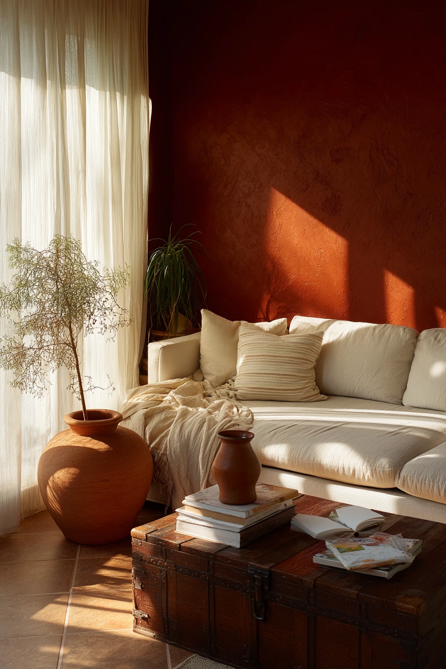 Earthy Terracotta for a Sunlit Corner