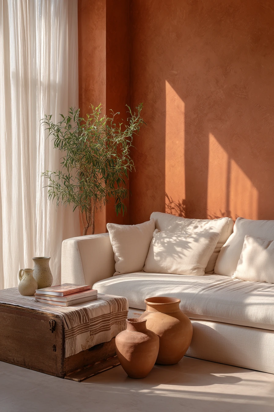 Earthy Terracotta for a Sunlit Corner