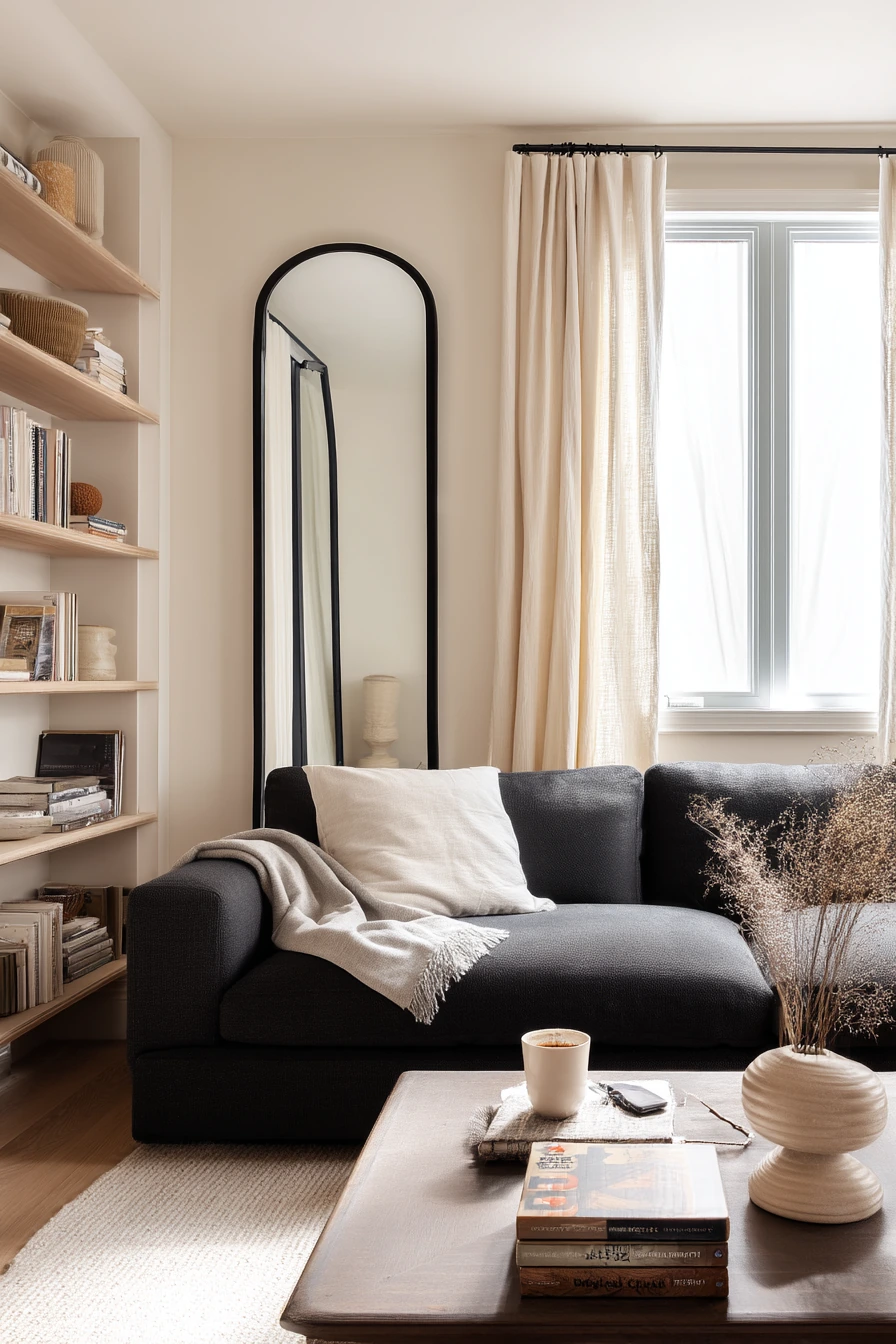 Cream and Charcoal Contrast for Modern Calm