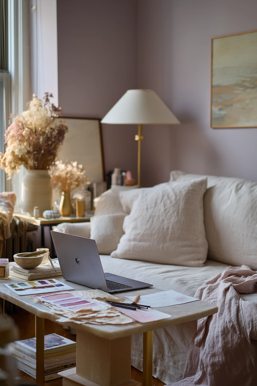 Dusty Lavender for a Soft Creative Home